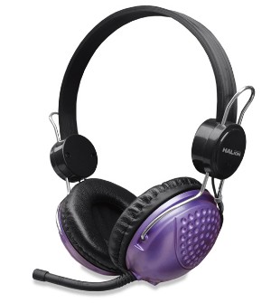 AUDIFONO AURICULAR HALION HA-226 MORADO CON MICRO