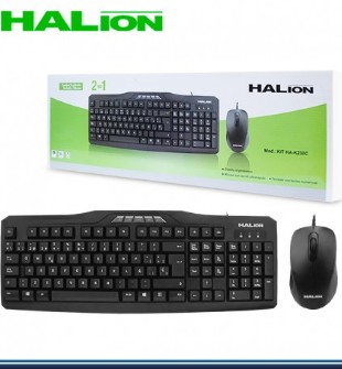 KIT DE TECLADO Y MOUSE HALION HA-K230C MULTIMEDIA