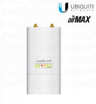AP UBIQUITI ROCKET M5 MIMO 5GHZ AIRMAX 27DBM 300MBPS, SIN ANTENA, POE 24V